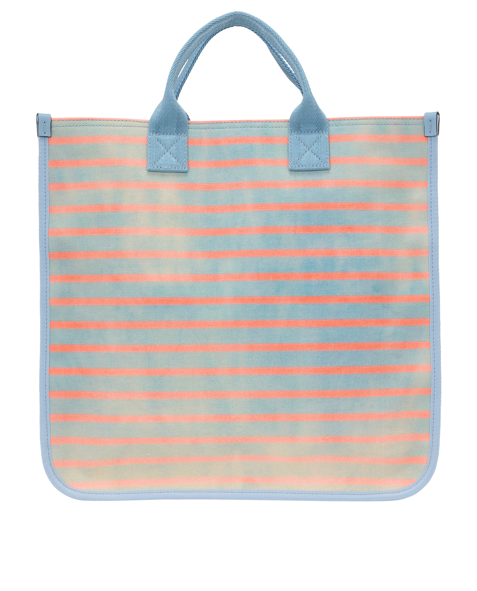 X Peter Rabbit Striped Tote, &pound;450, Handbags, Blue/Orange, Canvas, Back view